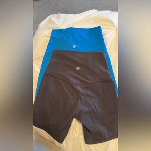 set of lululemon biker shorts!